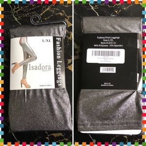 Leggings🥀Isadora Silver🥀 Size L/XL Metallic